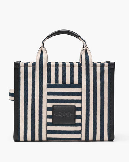 Marc Jacobs The Stripe Canvas Medium Tote Bag Blue Sea Multi