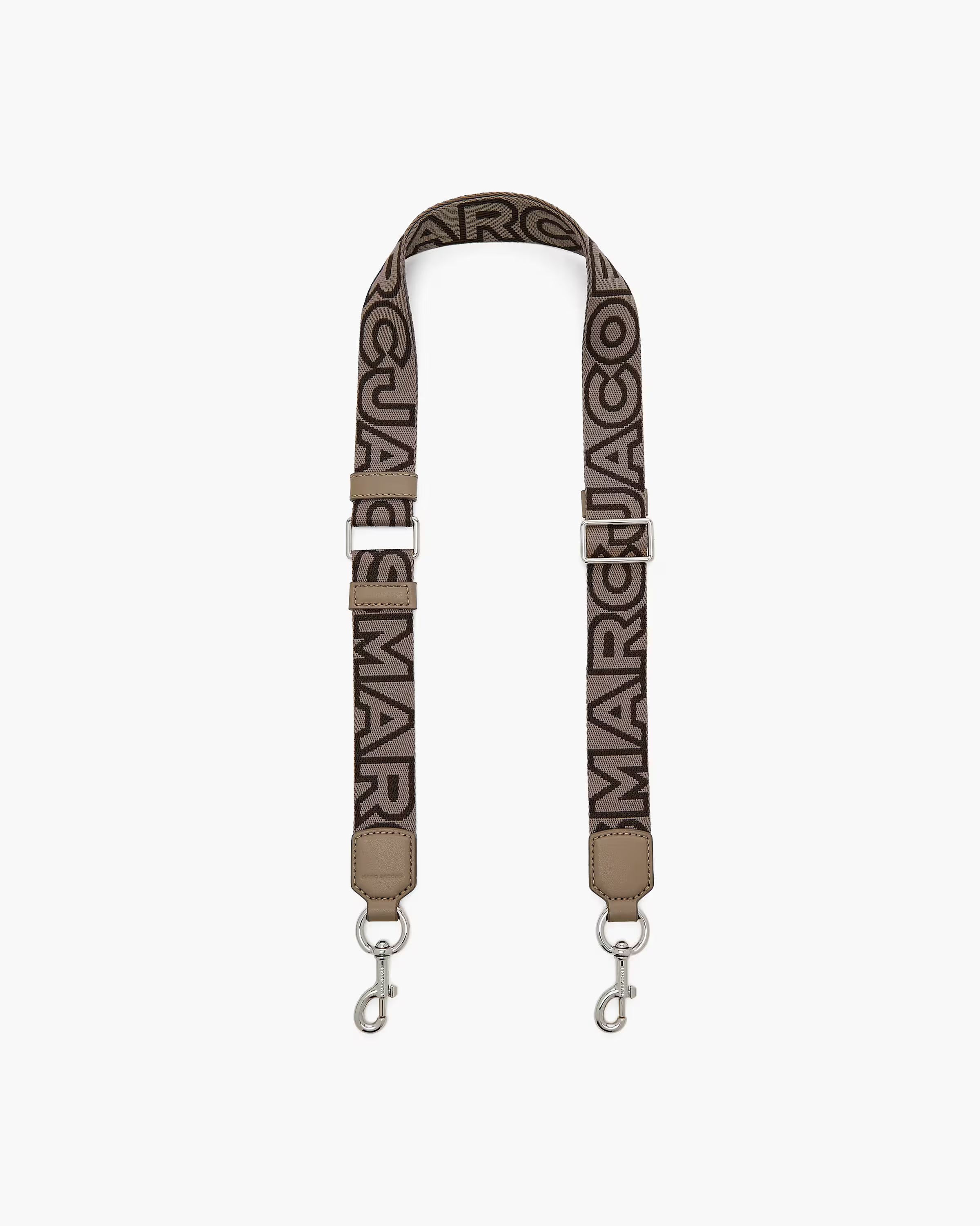 Marc Jacobs The Thin Outline Logo Webbing Strap Cement Multi