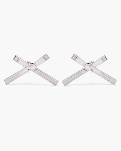 Marc Jacobs The Lingerie Bow Earrings Silver
