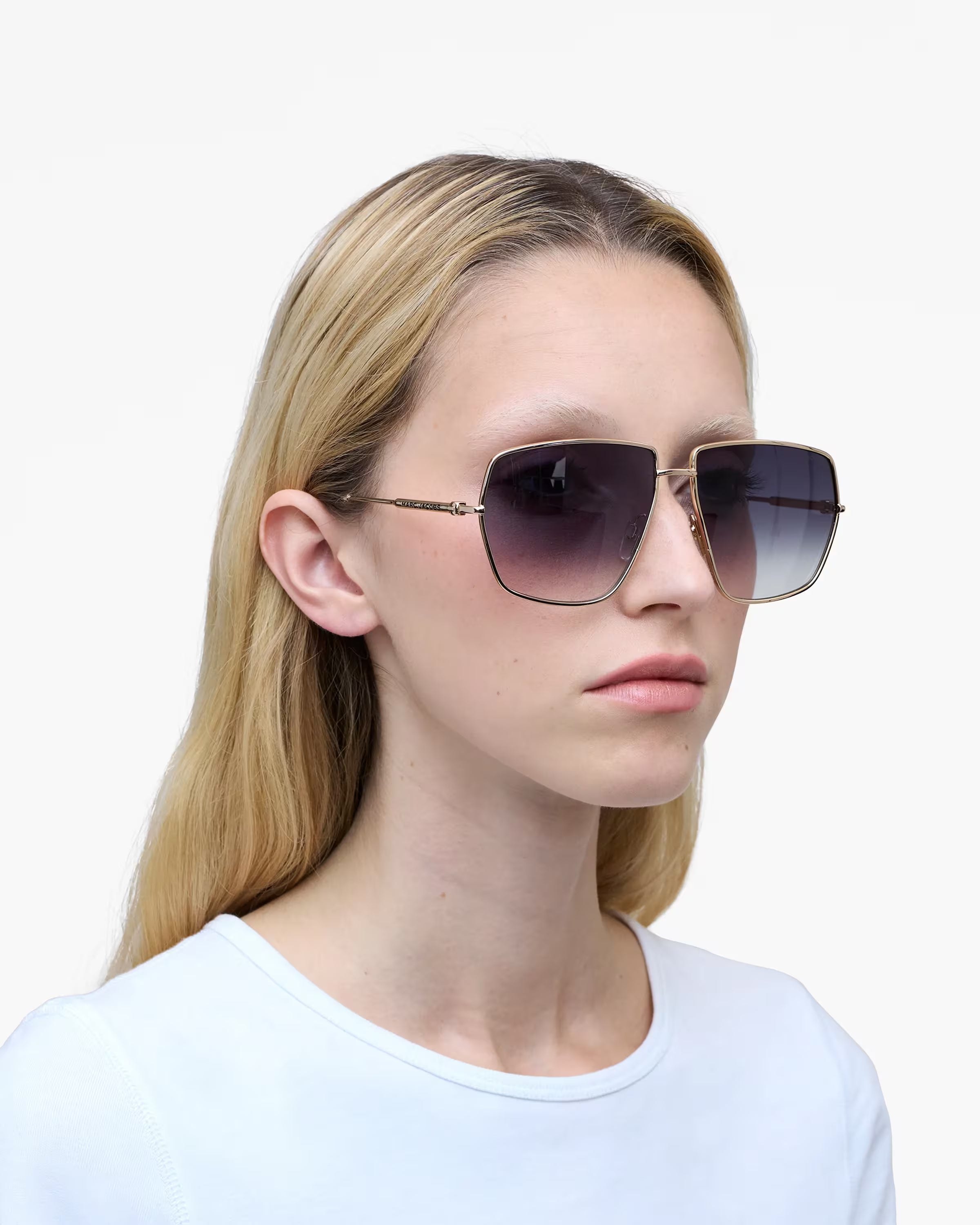 Marc Jacobs The Pave J Marc Sunglasses Gold