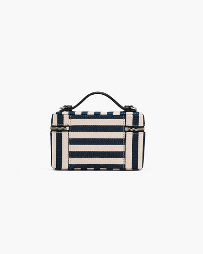 Marc Jacobs The Stripe Canvas Everyday Vanity Bag Blue Sea Multi