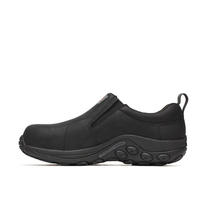 Merrell Men's Jungle Moc Leather Hi-Vis Carbon Fiber Low Wide Width Black