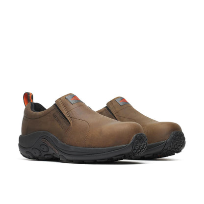 Merrell Men's Jungle Moc Leather Comp Toe Work Shoe Wide Width Espresso