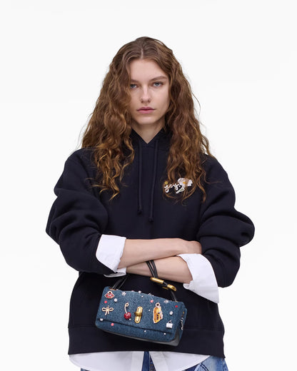 Marc Jacobs The Trinket Charm Denim Mini Dual Bag Medium Wash Multi