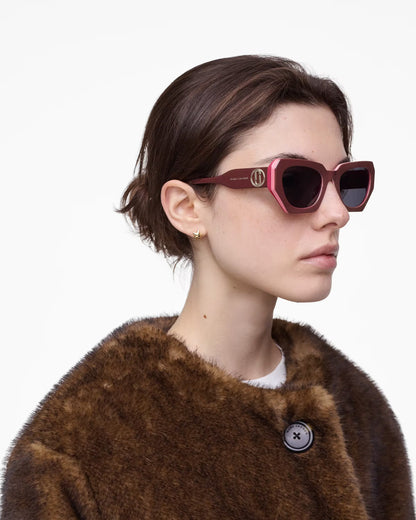 Marc Jacobs The J Marc Cat Eye Sunglasses Red/Pink