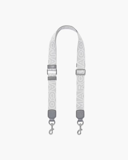Marc Jacobs The Thin Outline Logo Webbing Strap Wolf Grey Multi