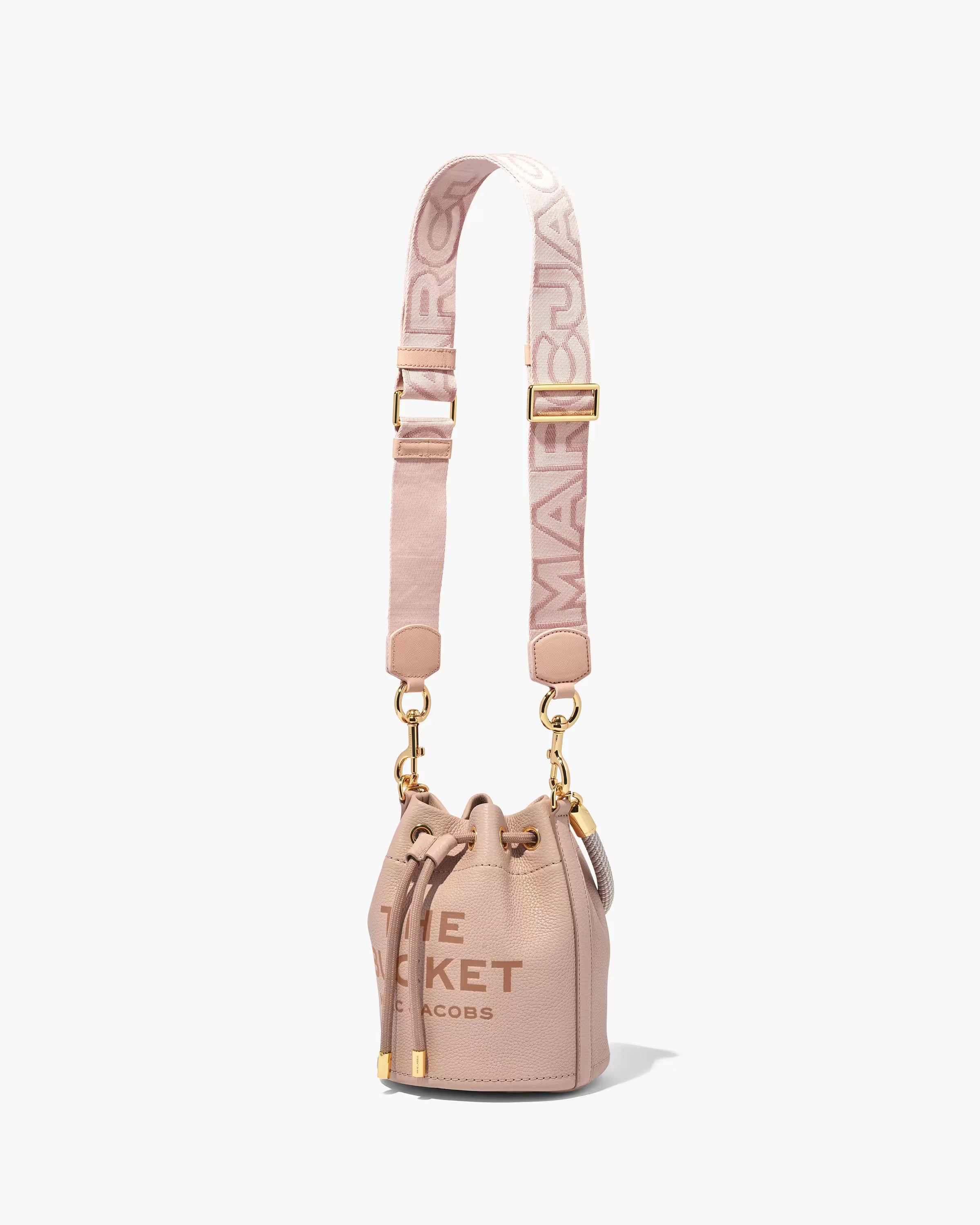 Marc Jacobs The Outline Logo Webbing Strap Rose Multi