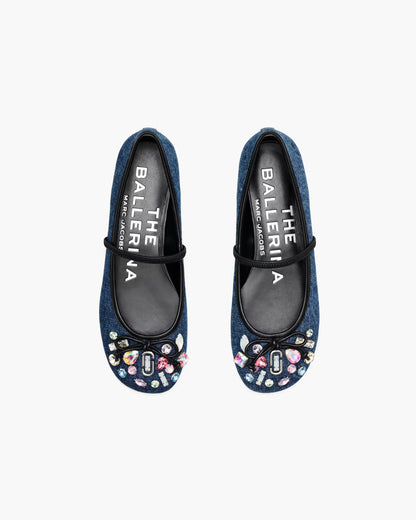 Marc Jacobs The Gem Denim Sabrina Ballerina Indigo
