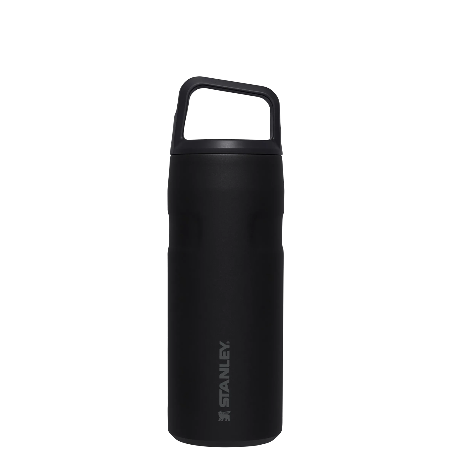 IceFlow Bottle with Cap and Carry+ Lid | 16 OZ Black Black