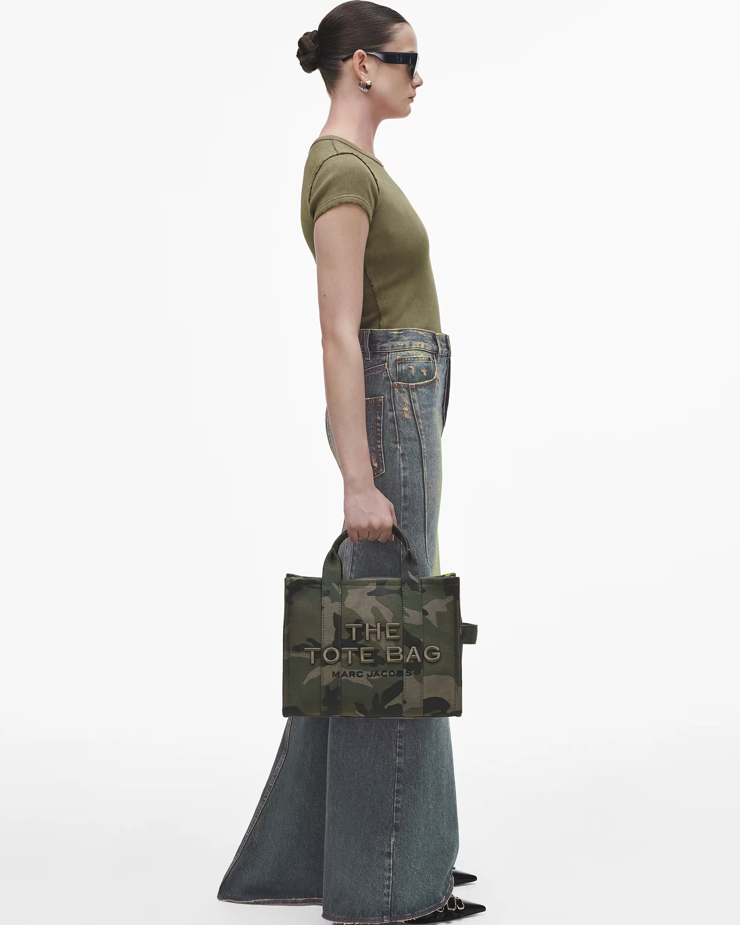 Marc Jacobs The Camo Jacquard Medium Tote Bag Camo Multi
