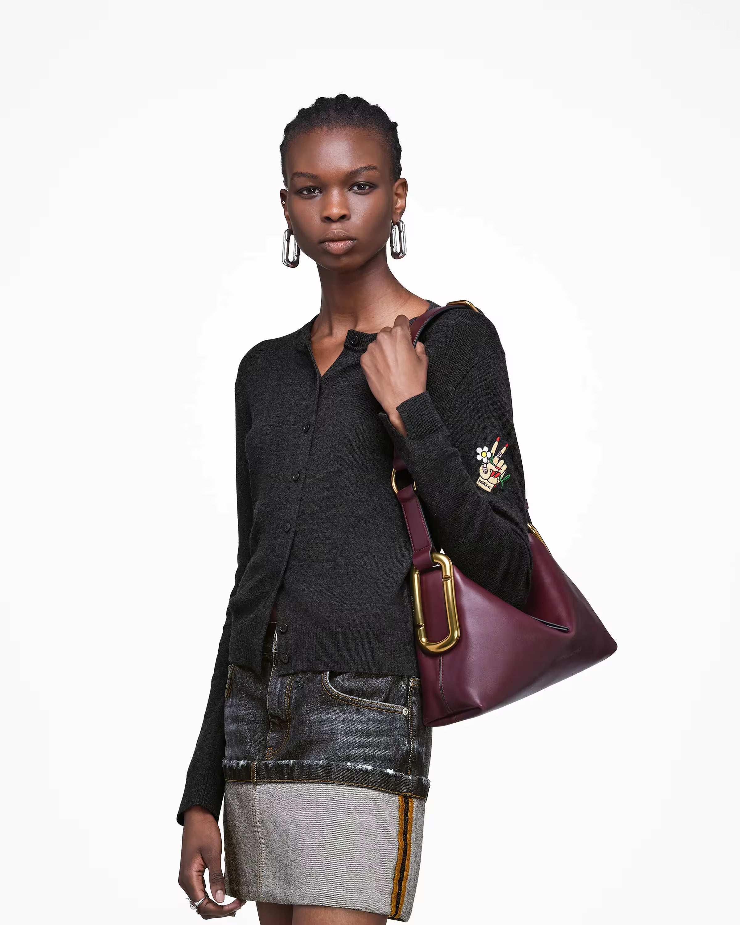 Marc Jacobs Scene Medium Shoulder Bag Dark Port