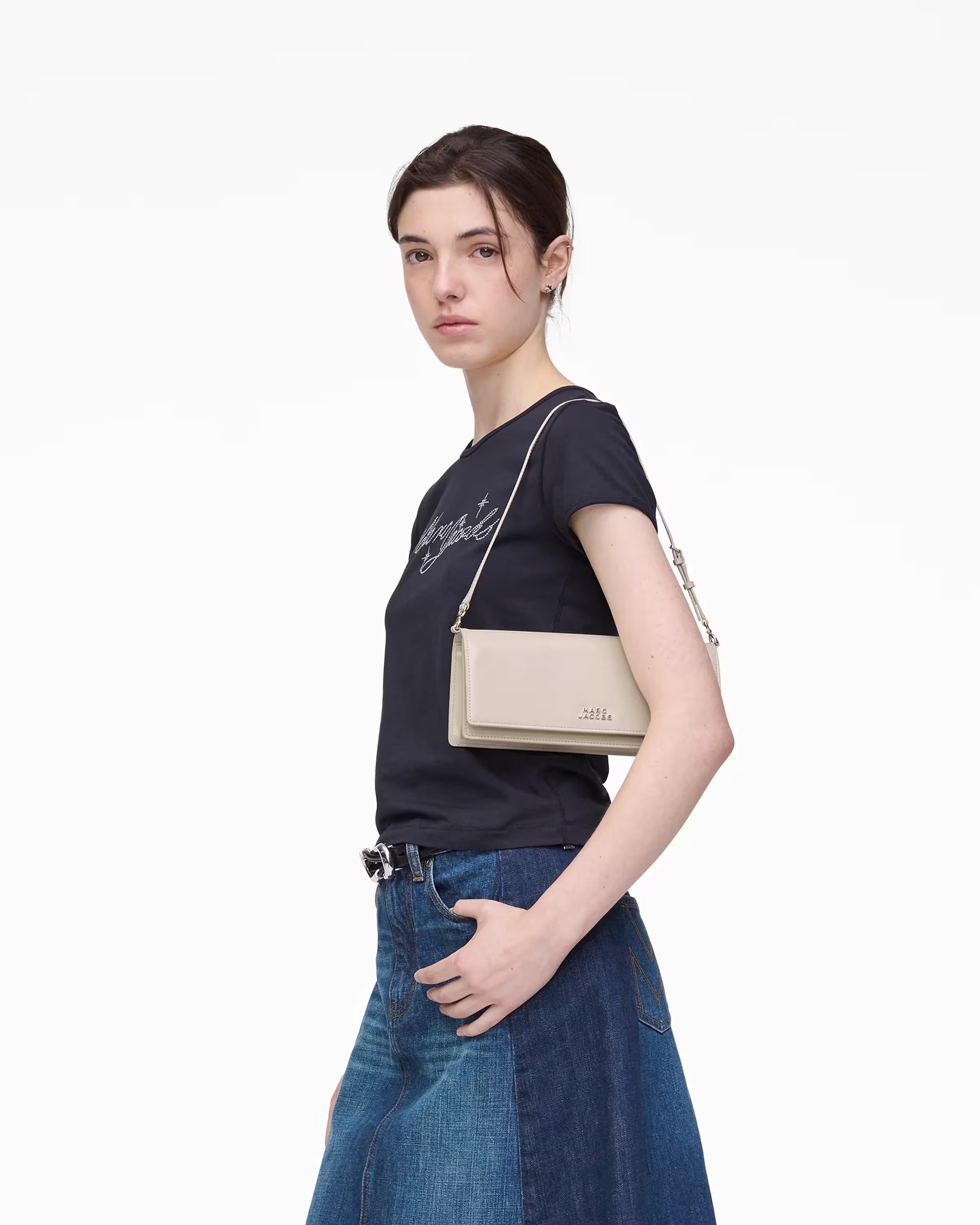 Marc Jacobs The Glam Mirror Shoulder Bag Cotton White