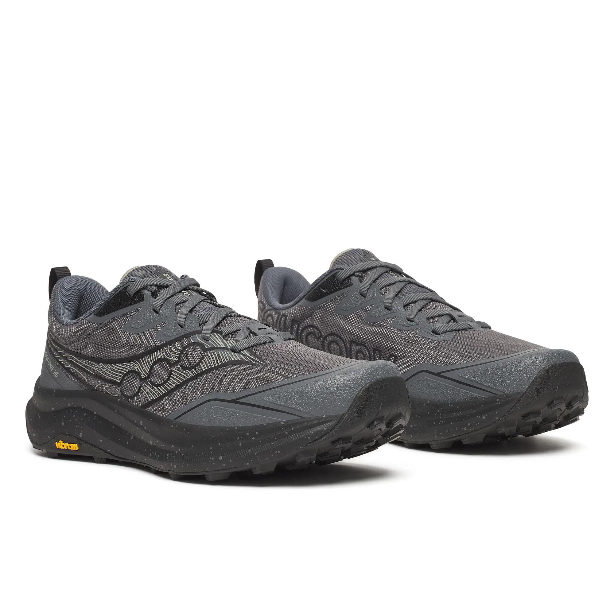 Saucony Men's Peregrine 16 Wide Carbon | Black