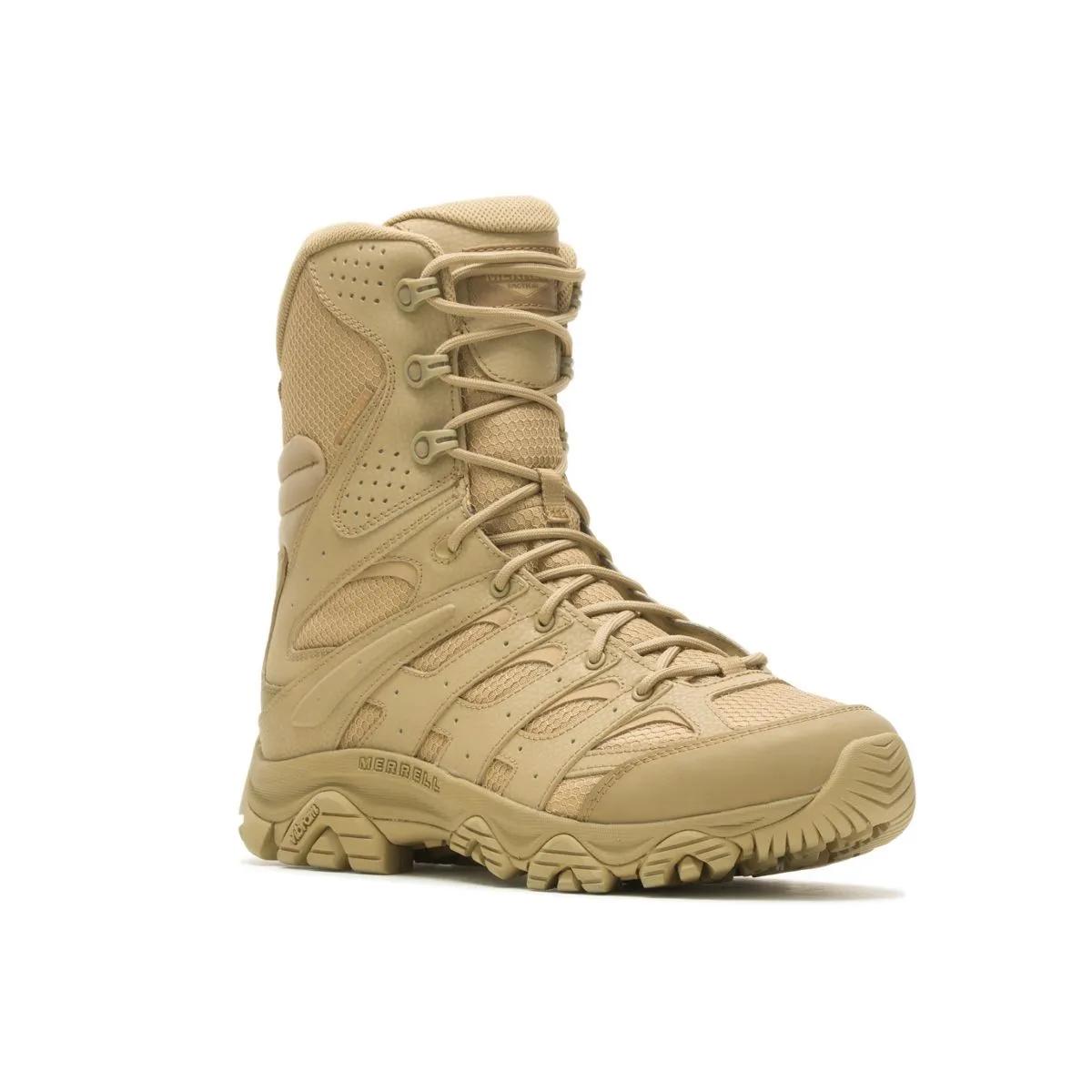 Merrell Men's Moab 3 8" Tactical Zip Waterproof Wide Width Dark Coyote