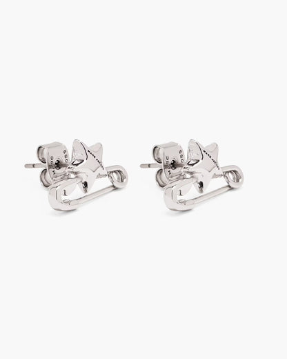 Marc Jacobs The Safety Pin Stud Earrings Light Antique Silver