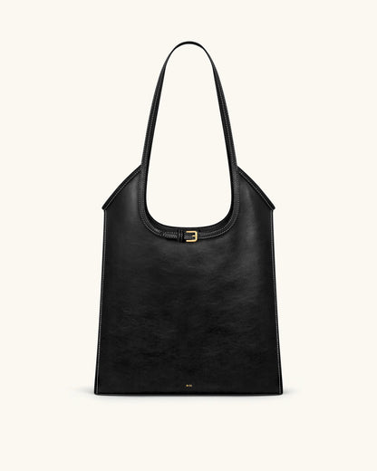 Jw Pei Brooke Belted Embellished Shoulder Tote Bag Black