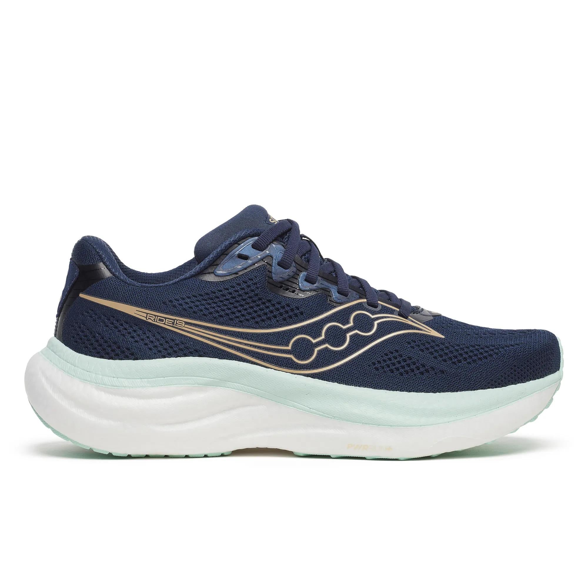 Saucony Women's Ride 19 Wide Navy | Aqua