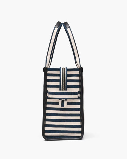 Marc Jacobs The Stripe Canvas Large Tote Bag Blue Sea Multi