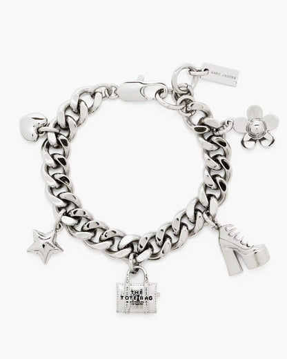 Marc Jacobs The Mini Icon Charm Bracelet Light Antique Silver