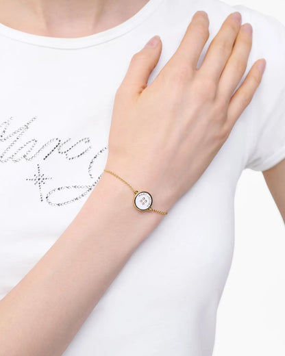 Marc Jacobs The Button Chain Bracelet Gold/Cream