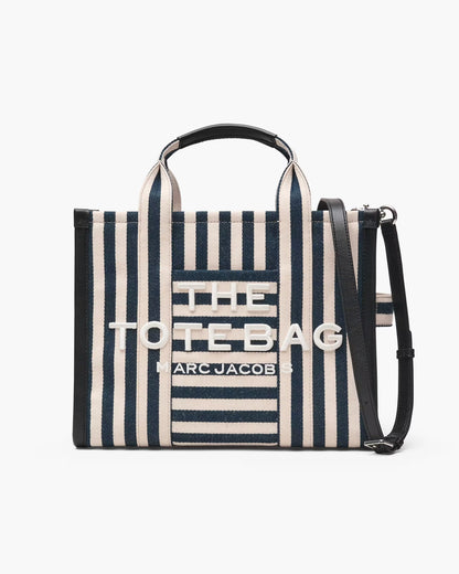 Marc Jacobs The Stripe Canvas Medium Tote Bag Blue Sea Multi