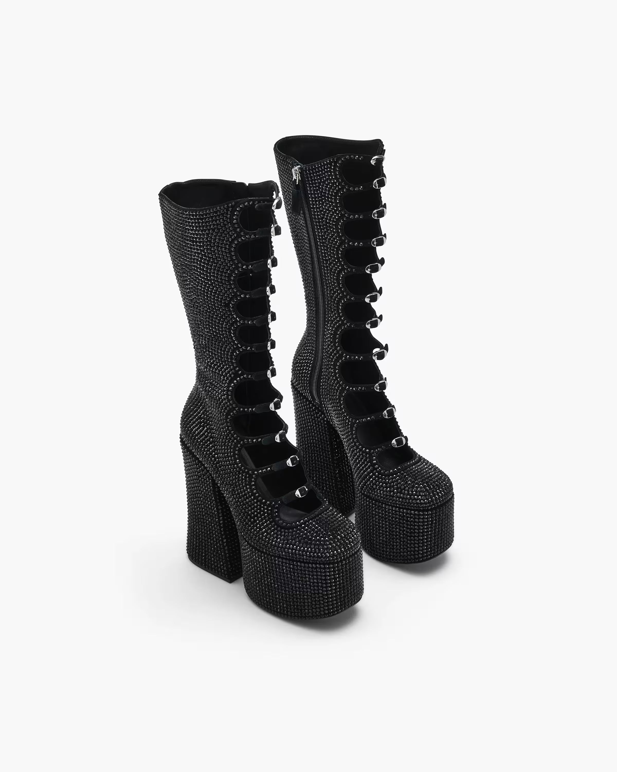 Marc Jacobs The Rhinestone Kiki Knee-High Boot Black/Black