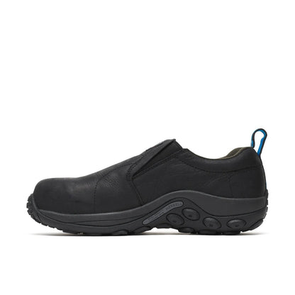 Merrell Men's Jungle Moc Leather Comp Toe Work Shoe Wide Width Black