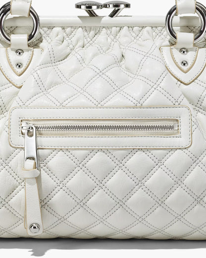 Marc Jacobs Re-Edition Quilted Leather Stam Bag Cloud White