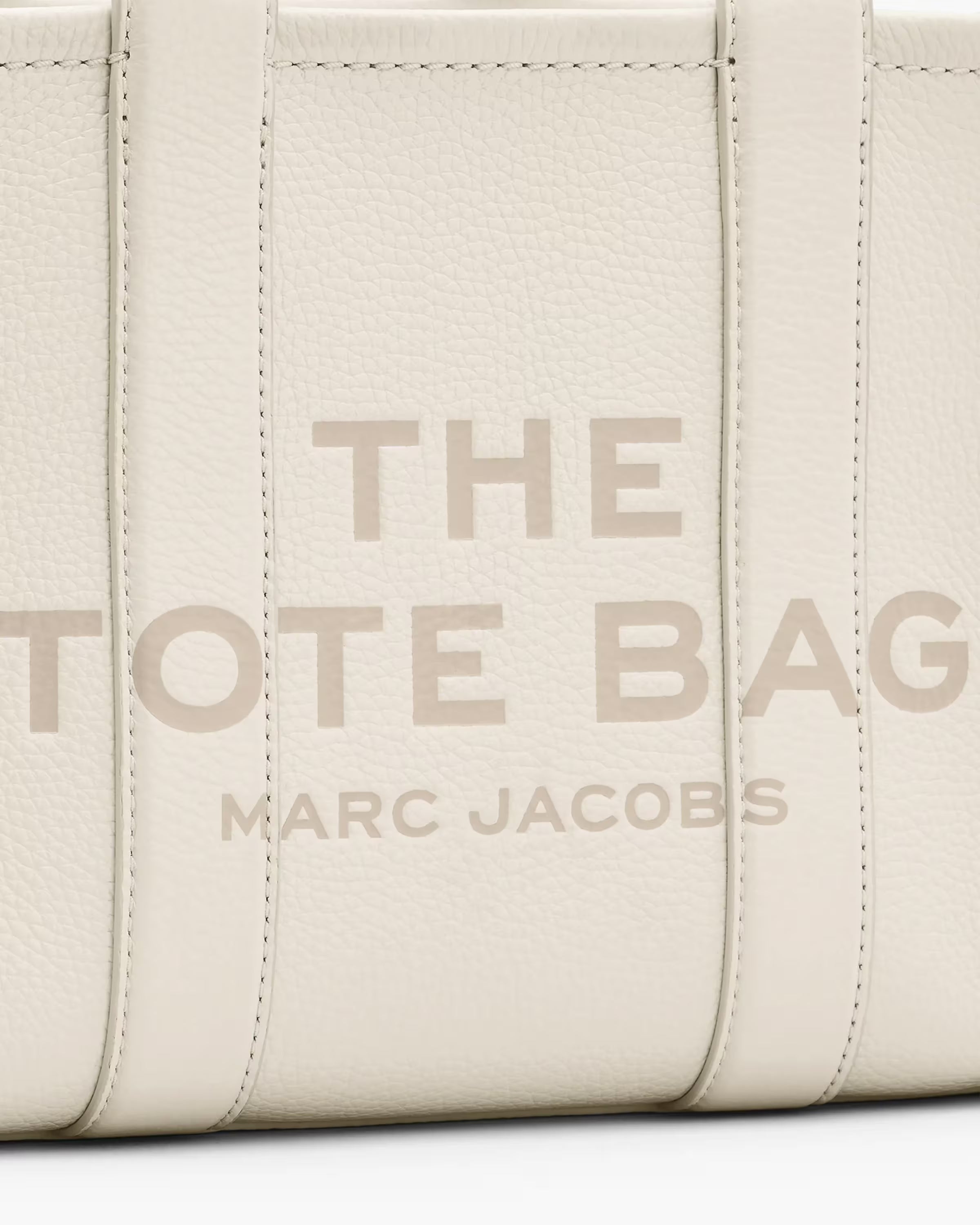 Marc Jacobs The Leather Small Tote Bag Cotton/Silver