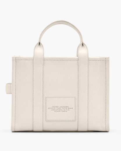 Marc Jacobs The Leather Medium Tote Bag Cotton/Silver