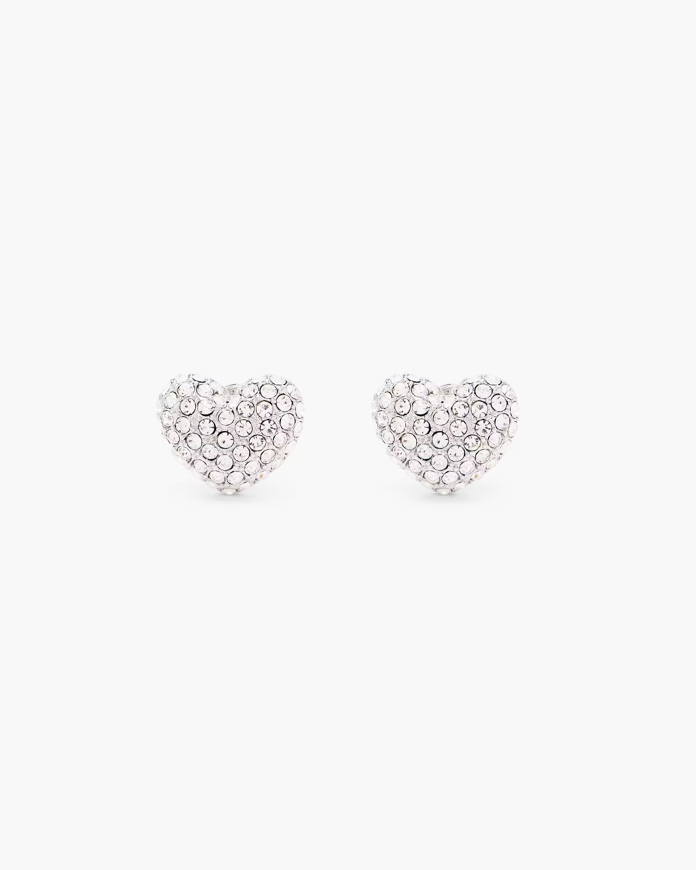 Marc Jacobs The Heart Pave Earrings Silver/Crystal