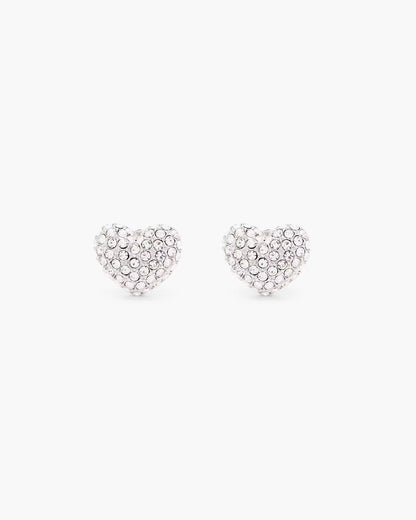 Marc Jacobs The Heart Pave Earrings Silver/Crystal