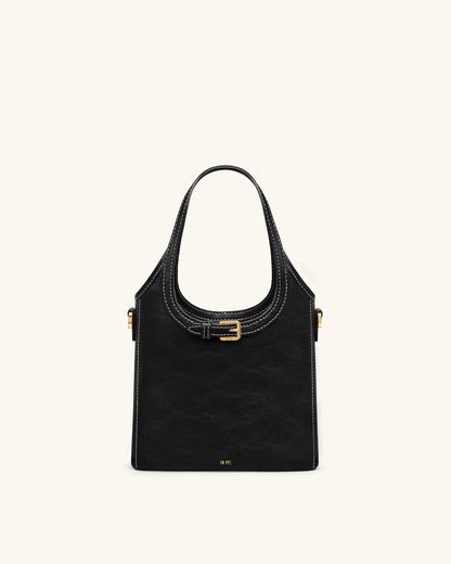 Jw Pei Brooke Mini Belted Embellished Top Handle Bag Black