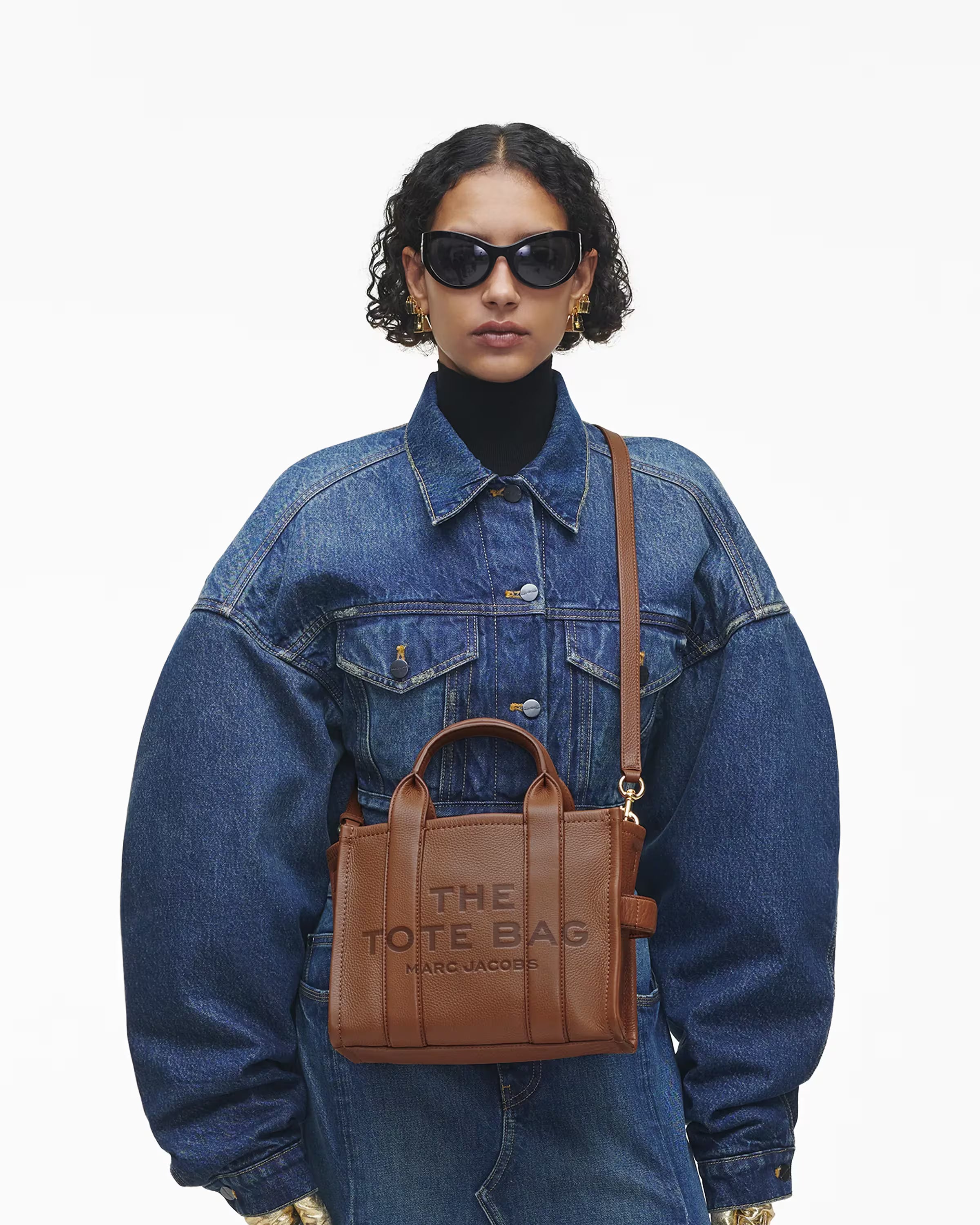 Marc Jacobs The Leather Small Tote Bag Argan Oil