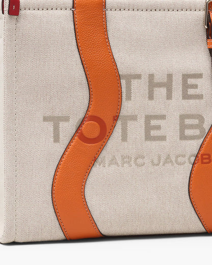 Marc Jacobs The Wavy Canvas Medium Tote Bag Beige/Orange