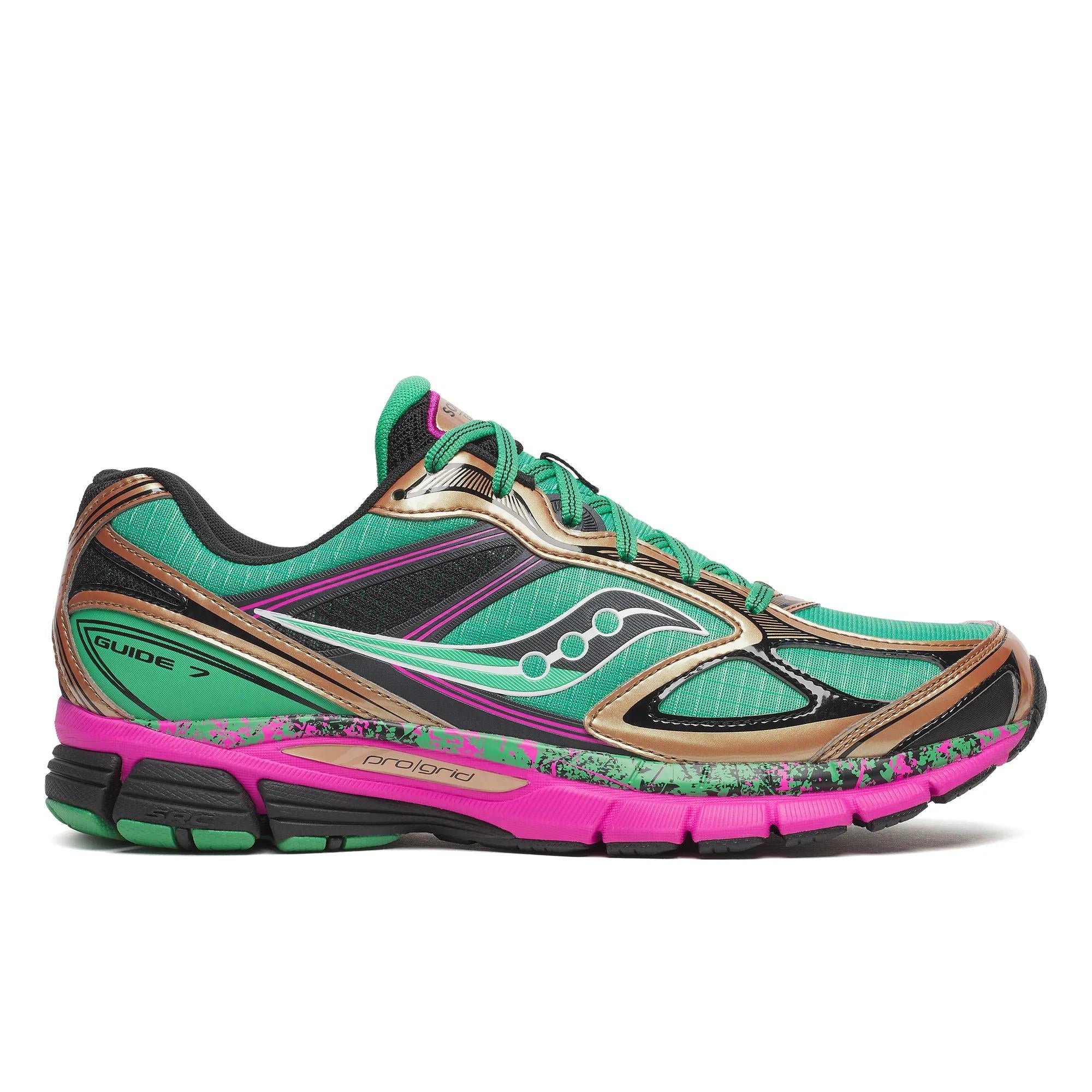 Saucony ProGrid Guide 7 Hi Octane Green | Bronze