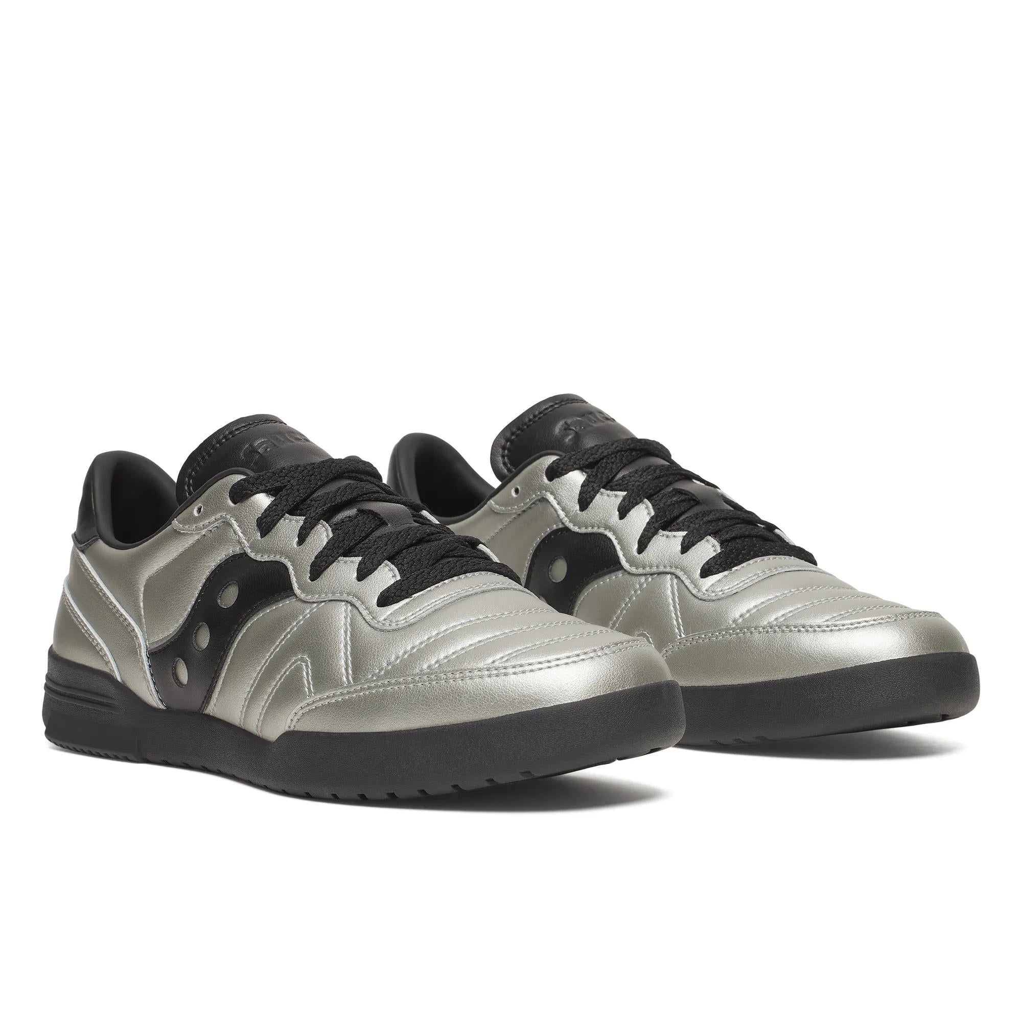 Saucony 586i Leather Silver | Black