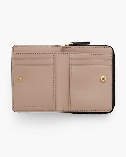 Marc Jacobs The Leather Mini Compact Wallet Cement