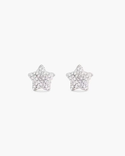 Marc Jacobs The Star Pave Stud Earrings Silver/Crystal