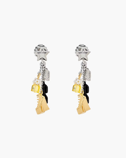 Marc Jacobs The Mini Icon Charm Earrings Gold/Silver