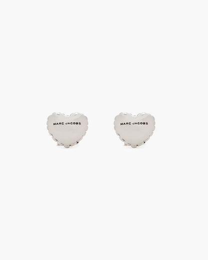 Marc Jacobs The Heart Balloon Stud Earrings Light Antique Silver