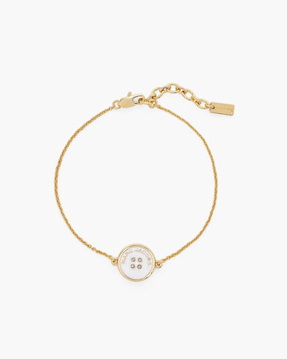 Marc Jacobs The Button Chain Bracelet Gold/Cream