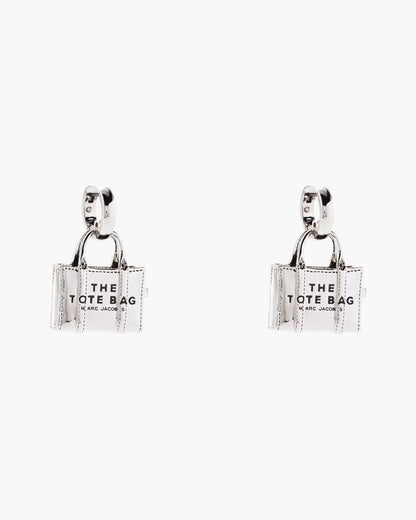 Marc Jacobs The Tote Bag Earrings Light Antique Silver