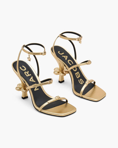 Marc Jacobs The Metallic Leather Daisy Heel Gold