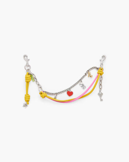 Marc Jacobs The Mini Icon Chain Bag Charm Bow Pink Multi