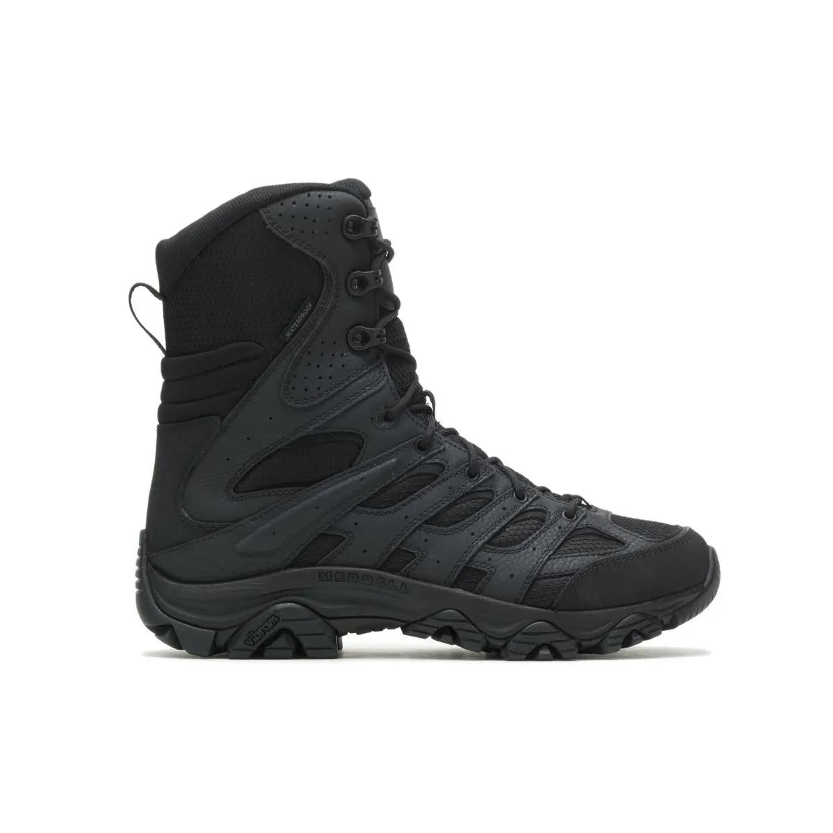 Merrell Men's Moab 3 8" Tactical Zip Waterproof Wide Width Black