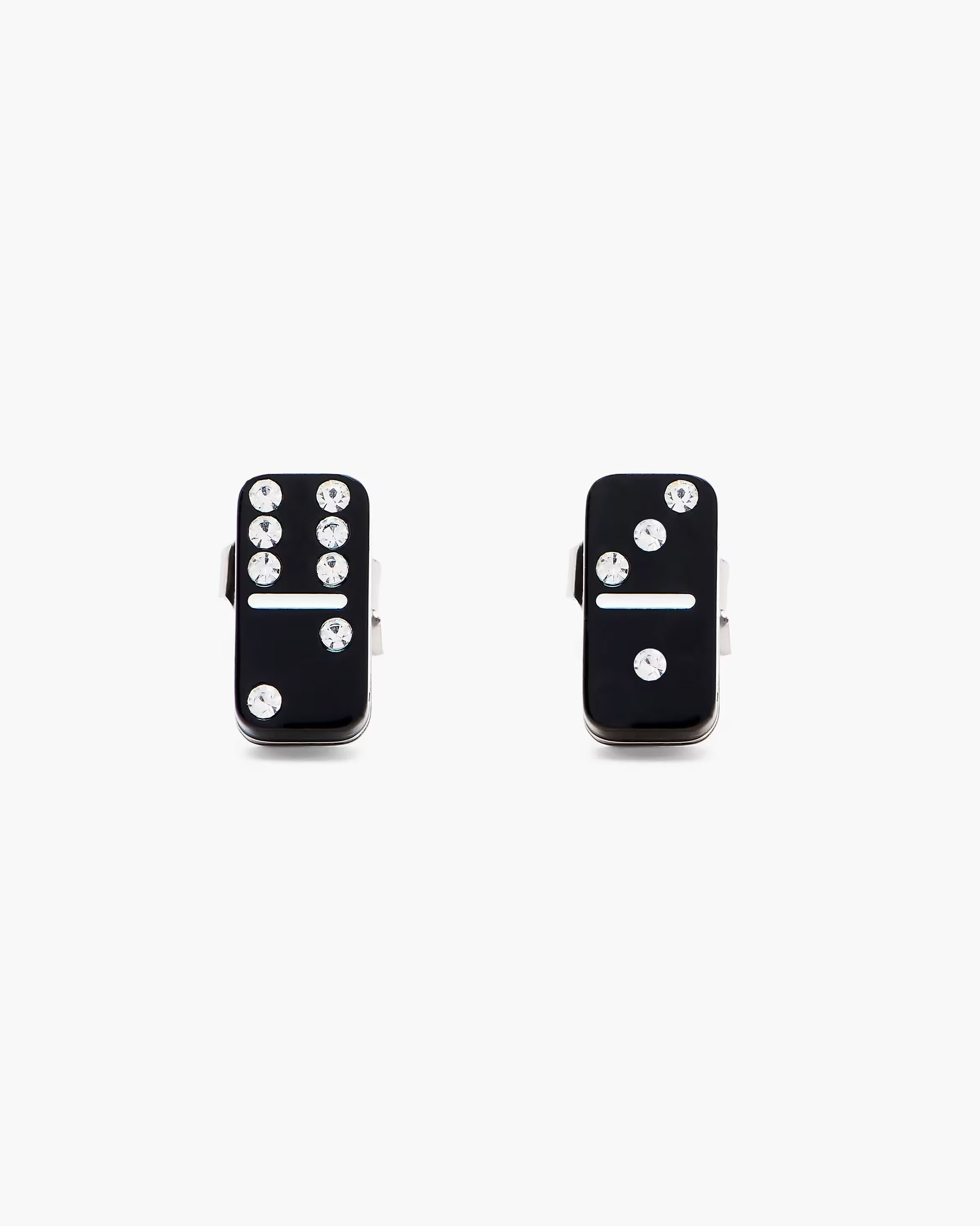 Marc Jacobs The Domino Stud Earrings Silver/Black