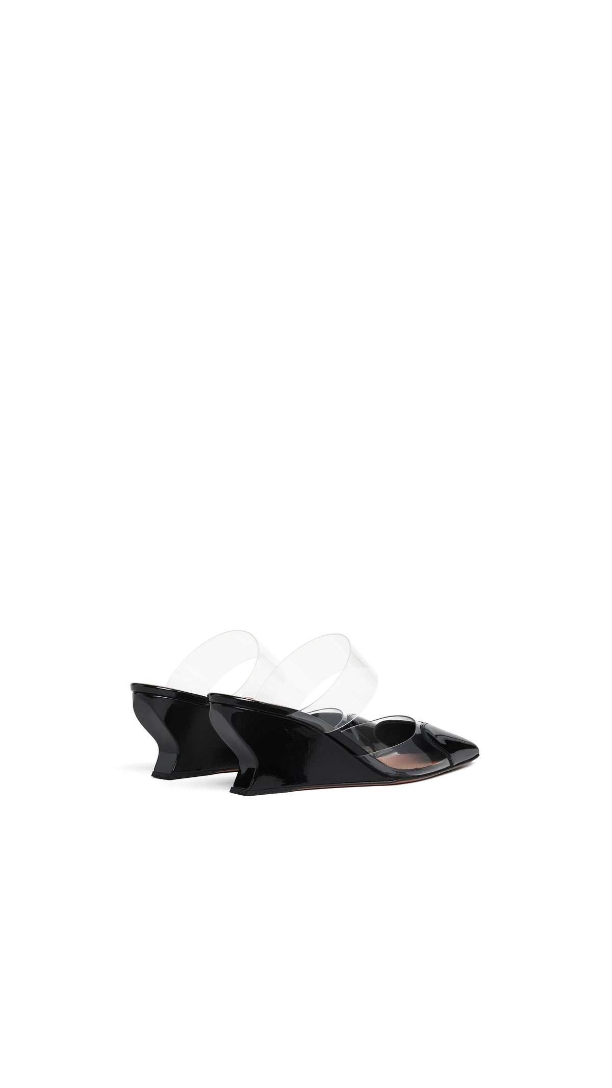 Alaïa Le Cœur Wedge Mules In Patent Leather