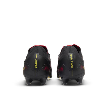 New Balance Tekela Elite Low FG V5 Black with Punch Yellow and Fire Cracker