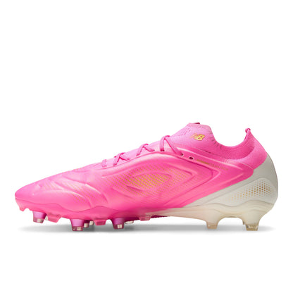 New Balance Tekela Elite Low FG V5 Pink Heat with Metallic Gold and Pink Satin